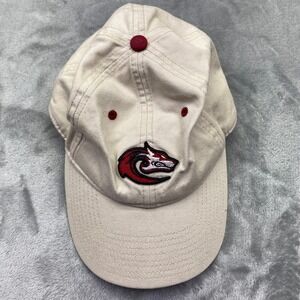 MPC The Game Wolf Logo Baseball Cap Tan Cotton Adjustable Strap One Size Fits